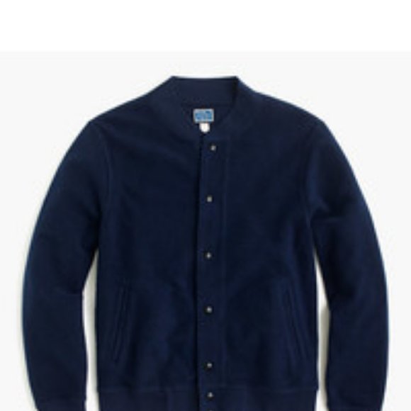 J. Crew Fleece Varsity Jacket - Picture 1 of 4